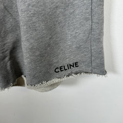 Celine Grey Logo Sweat Shorts Size XXL