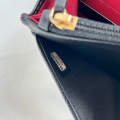 Chanel Black/Gold Quilted Lambskin 19 Wallet On Chain