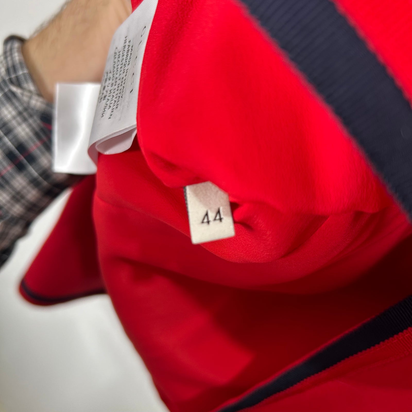 Gucci Red Silk Wool Blazer Jacket Size 44
