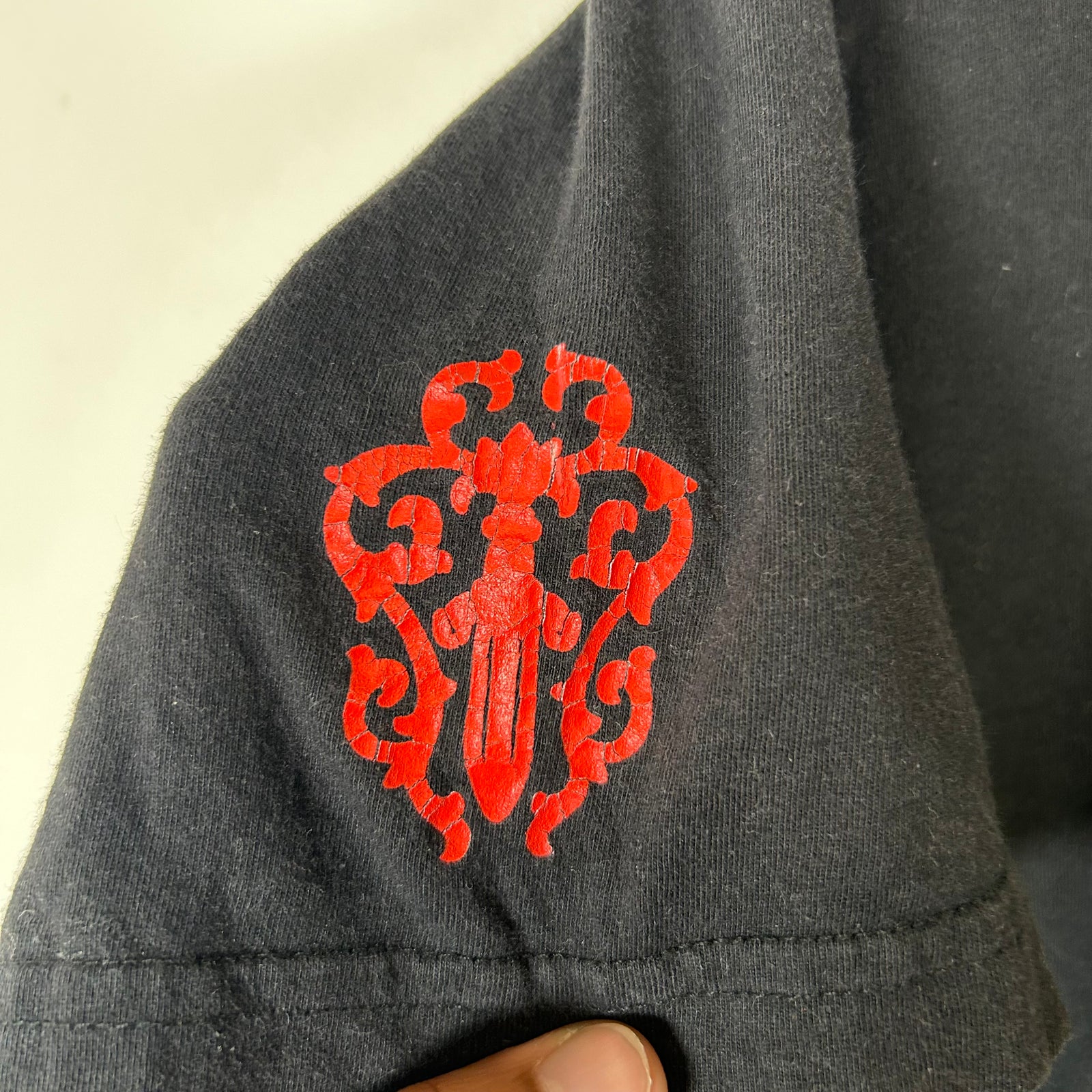 Chrome Hearts Black/Red Dagger T-Shirt Size M