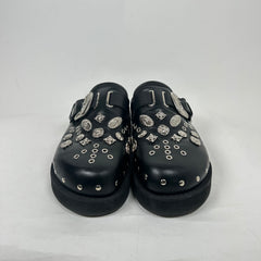 Toga Virilis Black Metal Sabot Loafer Size 43