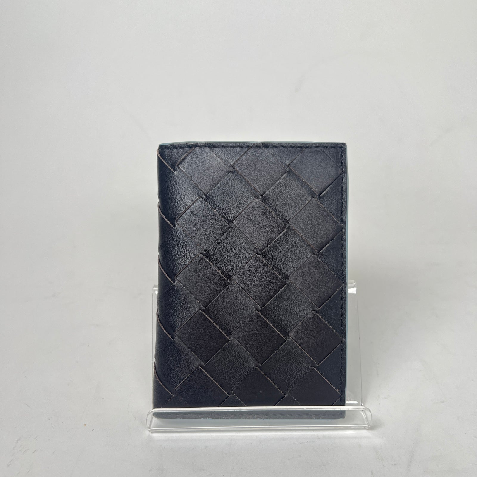 Bottega Veneta Brown/Blue Bi-Fold Wallet
