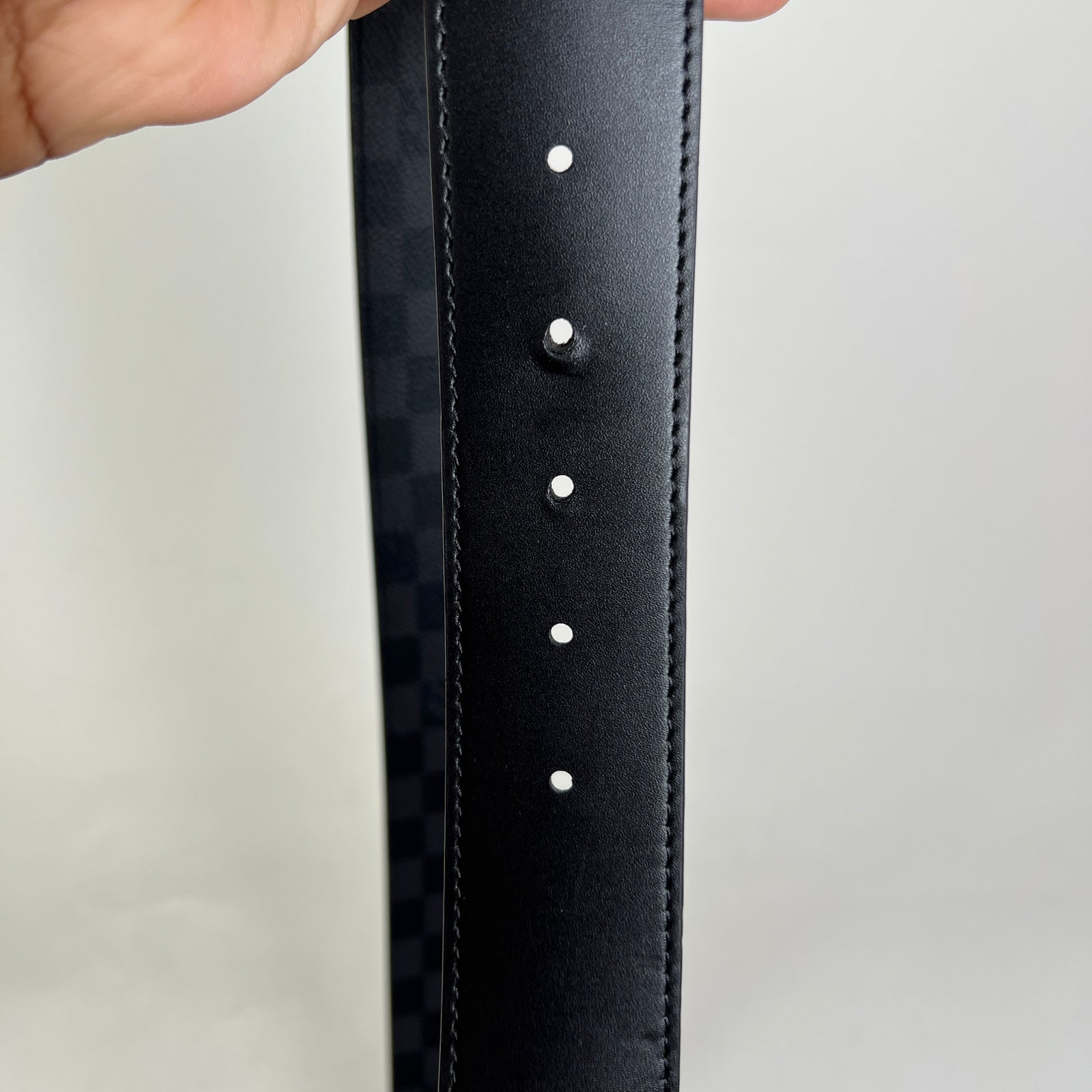 Louis Vuitton Damier Graphite LV Initiales 40MM Belt