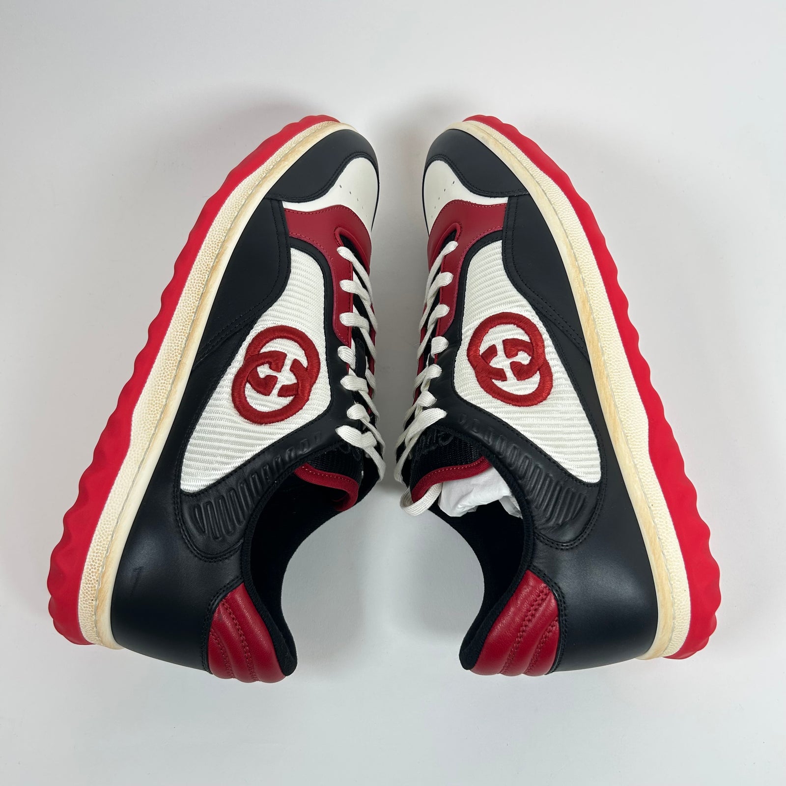 Gucci Black/Red Mac 80 Sneaker Size GG 10