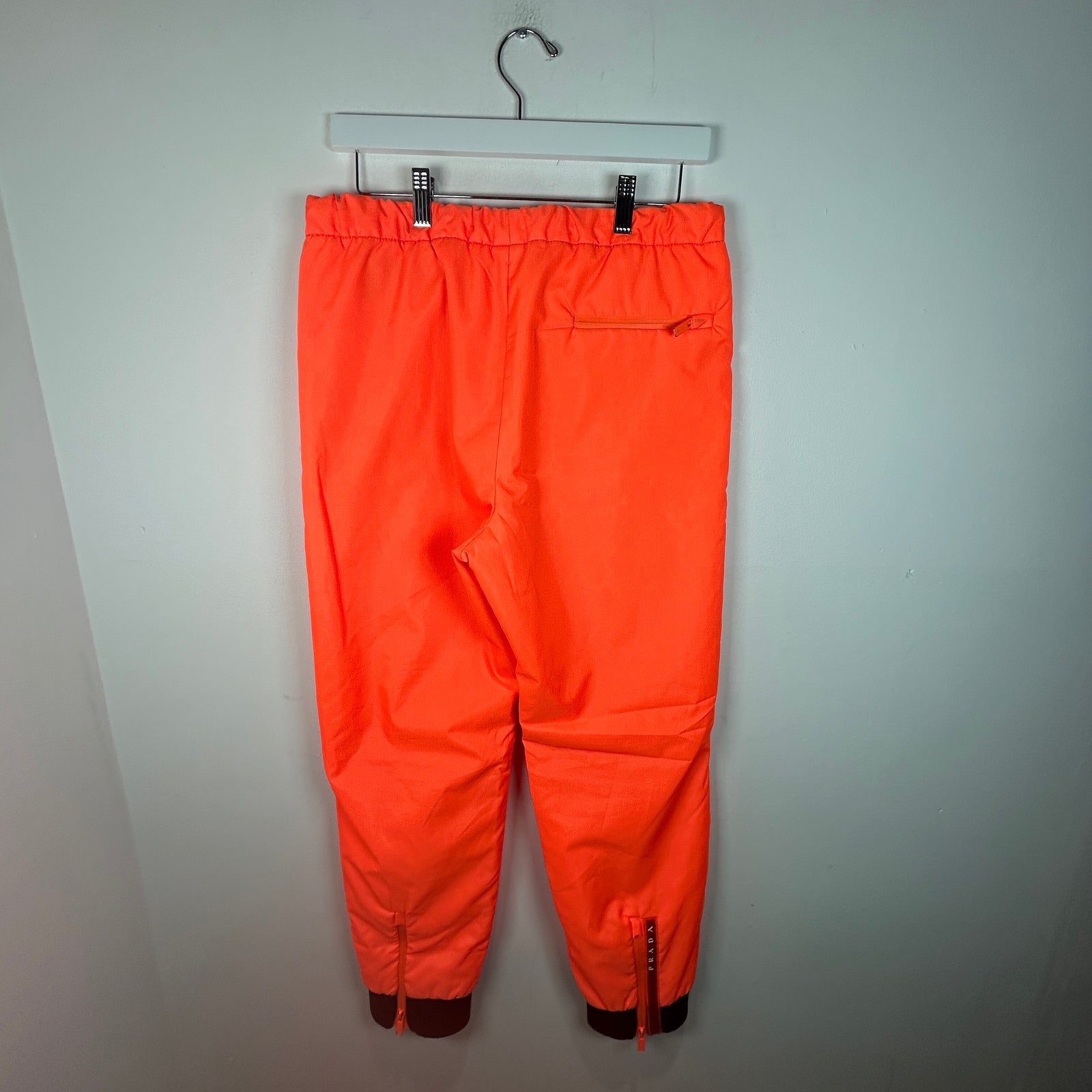Prada Orange Nylon Sweatpant Size S