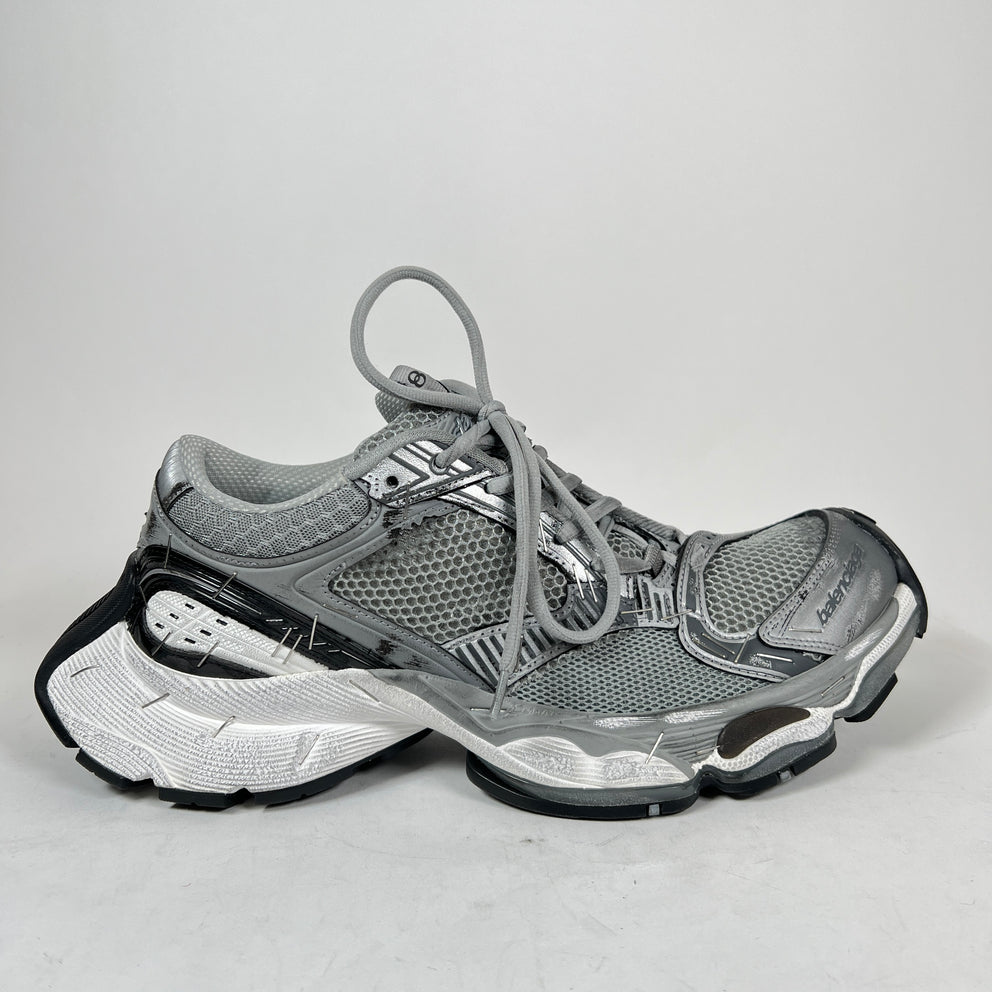 Balenciaga Grey/Silver Stapler Runner Size 41