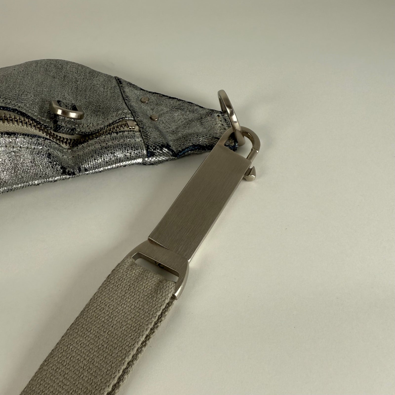 Rick Owens Waxed Metallic Belt Bag