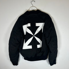 Off-White Vintage Black Bomber Jacket Size L
