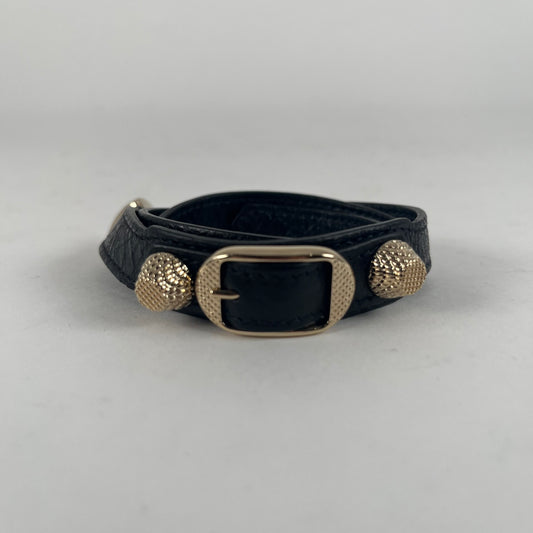 Balenciaga Black/Gold Cagoyle Bracelet