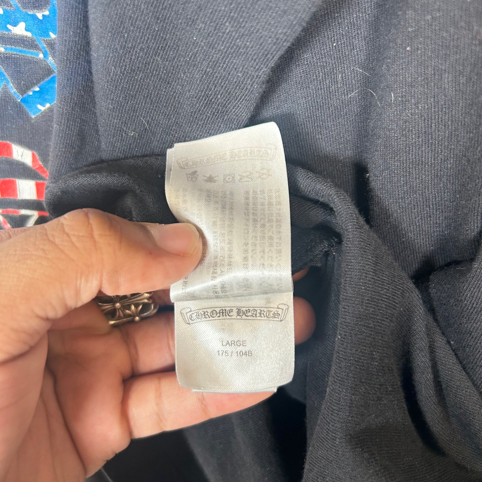 Chrome Hearts Black American Flag Scroll Longsleeve Size L