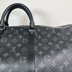 Louis Vuitton Monogram Eclipse Bandouliere Keepall 55