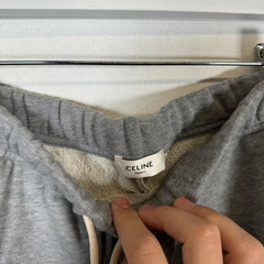 Celine Grey Logo Sweat Shorts Size XXL