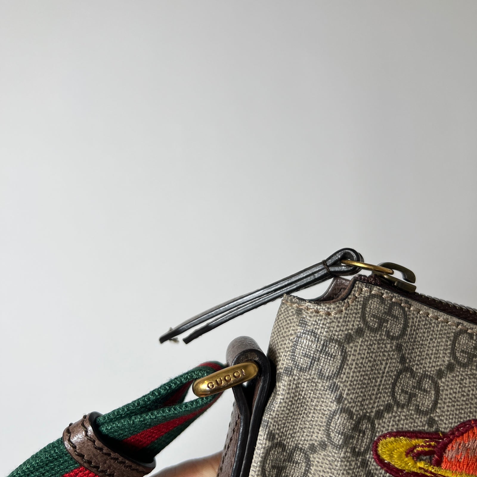 Gucci GG Monogram Courrier Patch Messenger Bag