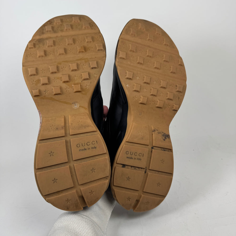Gucci Black Tiger Rhyton Sneaker Size GG 12