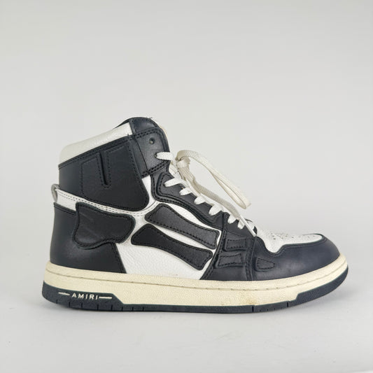 Amiri Black/White Skeleton High-Top Sneakers Size 8