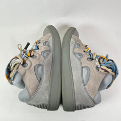 Lanvin Grey Multicolor Lace Curb Sneakers Size 44