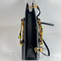 Gucci Black Diana Bamboo Handle Leather Tote Bag