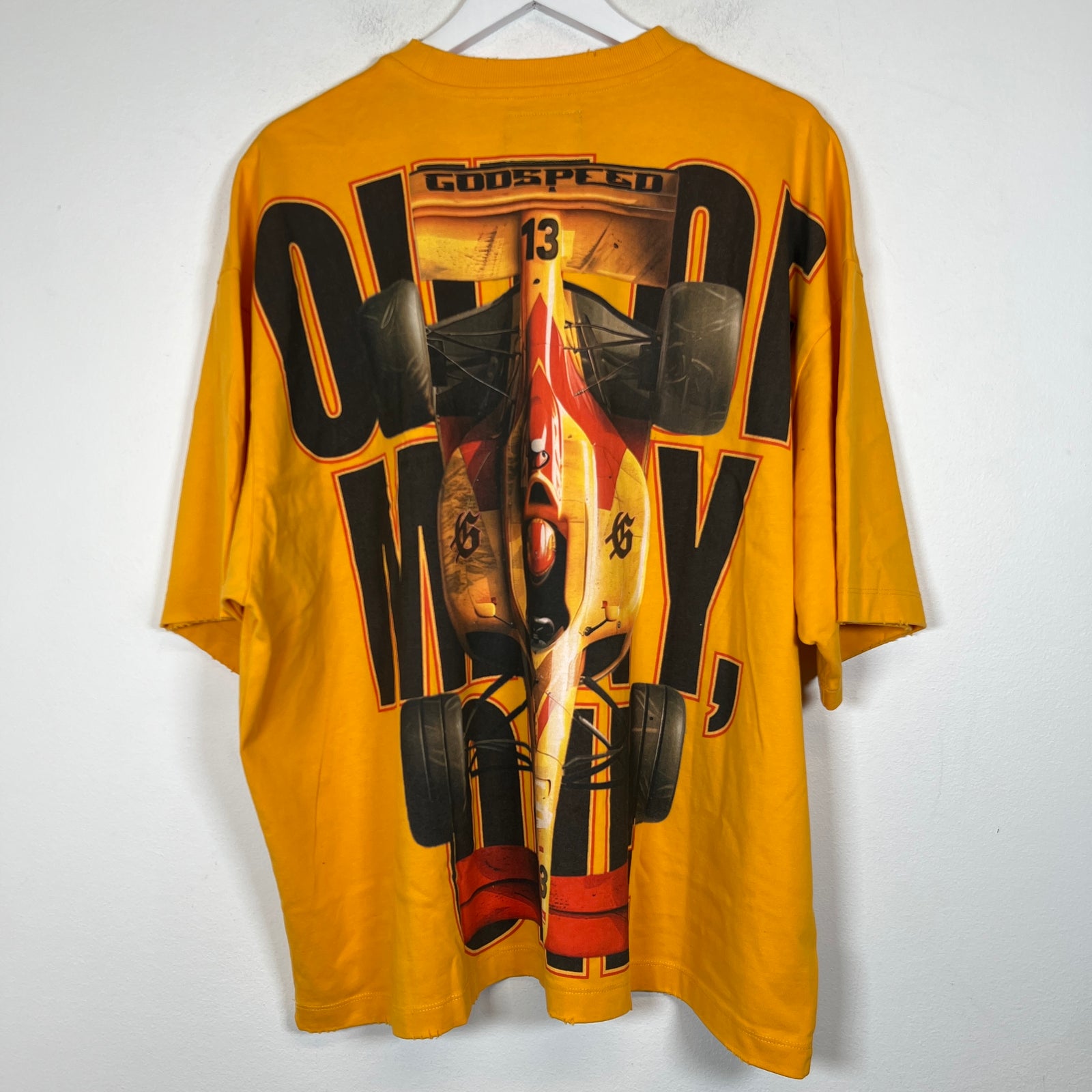 Godspeed Yellow F1 Finishline T-Shirt Size XL