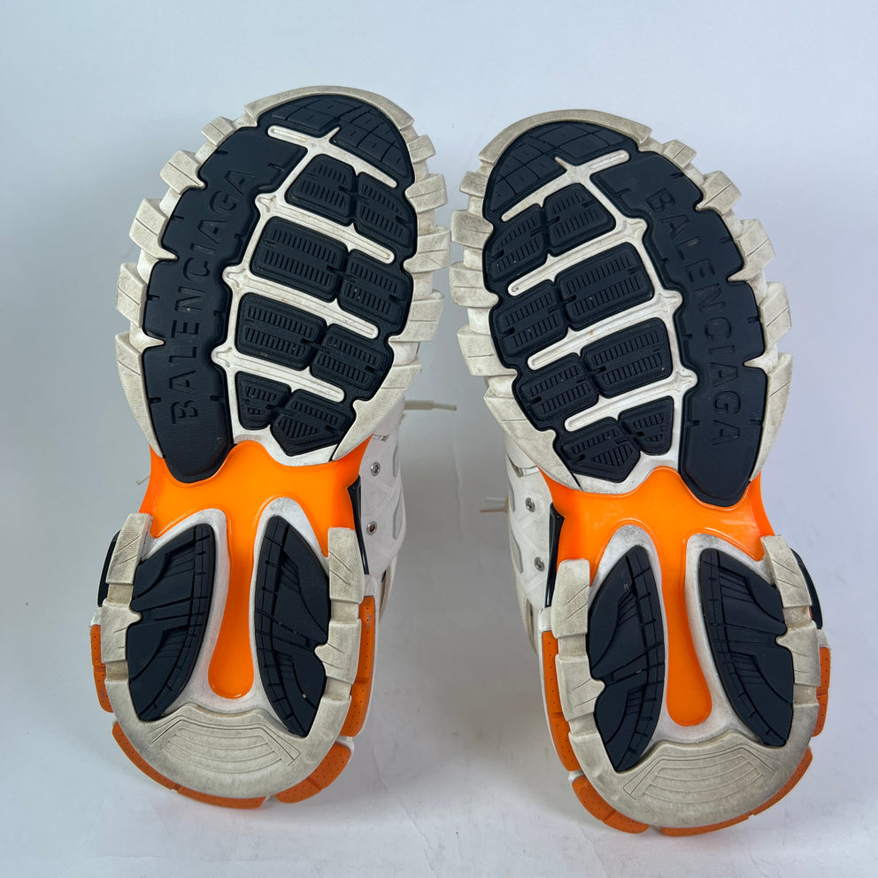 Balenciaga White/Orange Track Sneaker Size 45