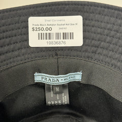 Prada Black ReNylon Bucket Hat Size M