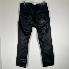Versace Waxed Black Jeans Size 32