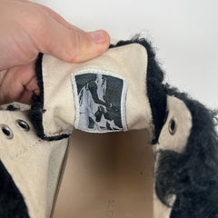 Rick Owens Black/White Fur Abstact Ramones Size 41