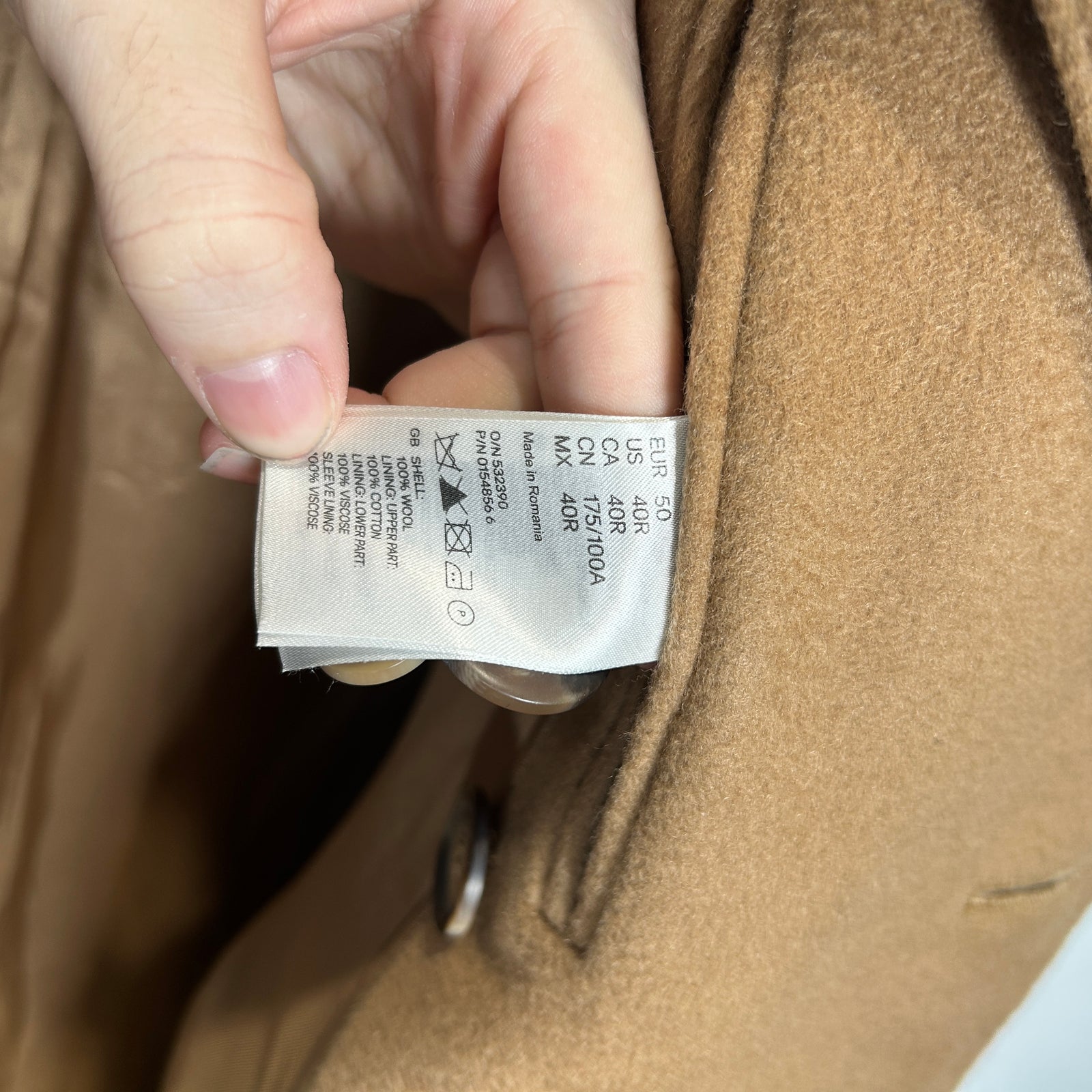 Maison Margiela x H&M Raw Edge Collar Wool Trench Size M