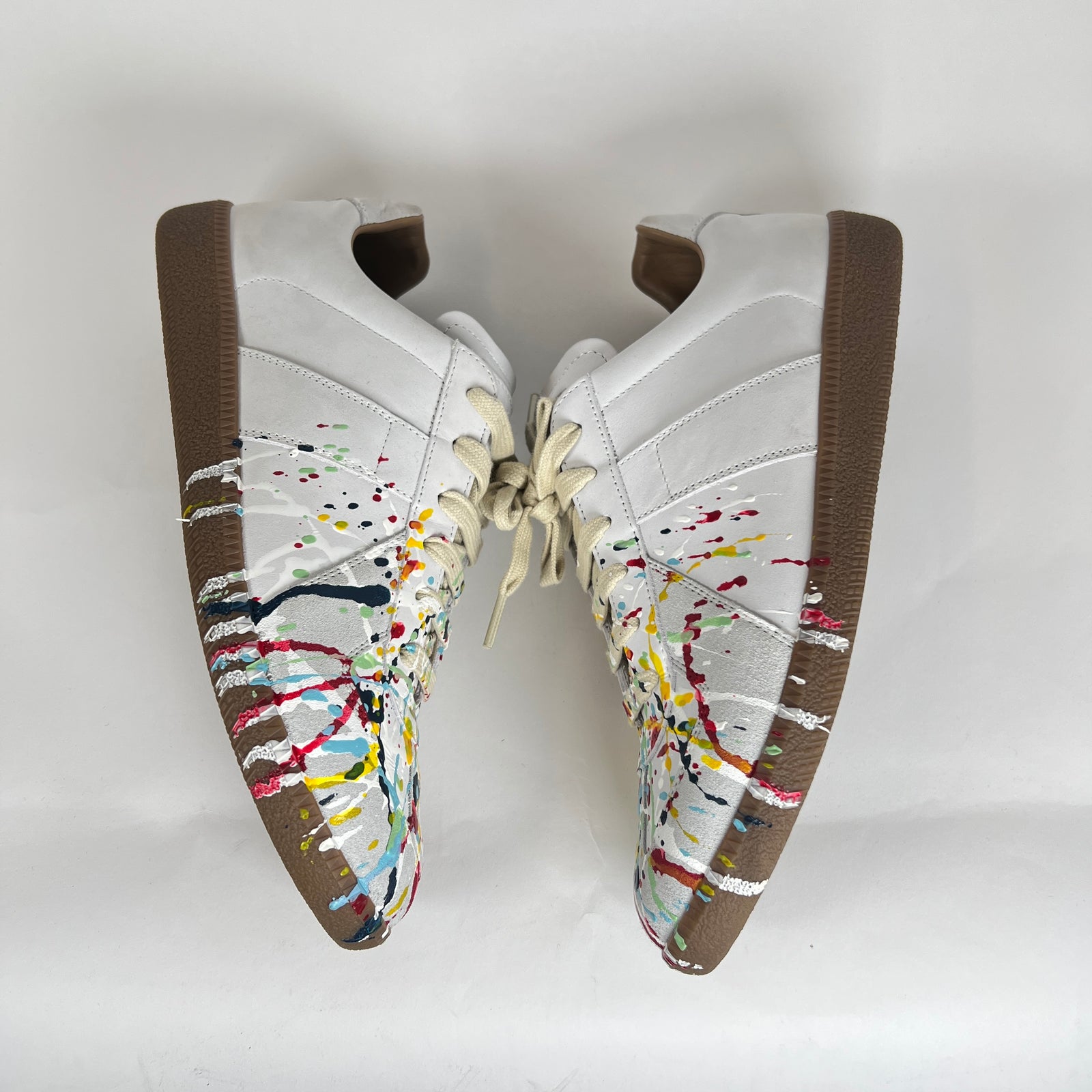 Maison Margiela White Paint Splatter Gats Size 42