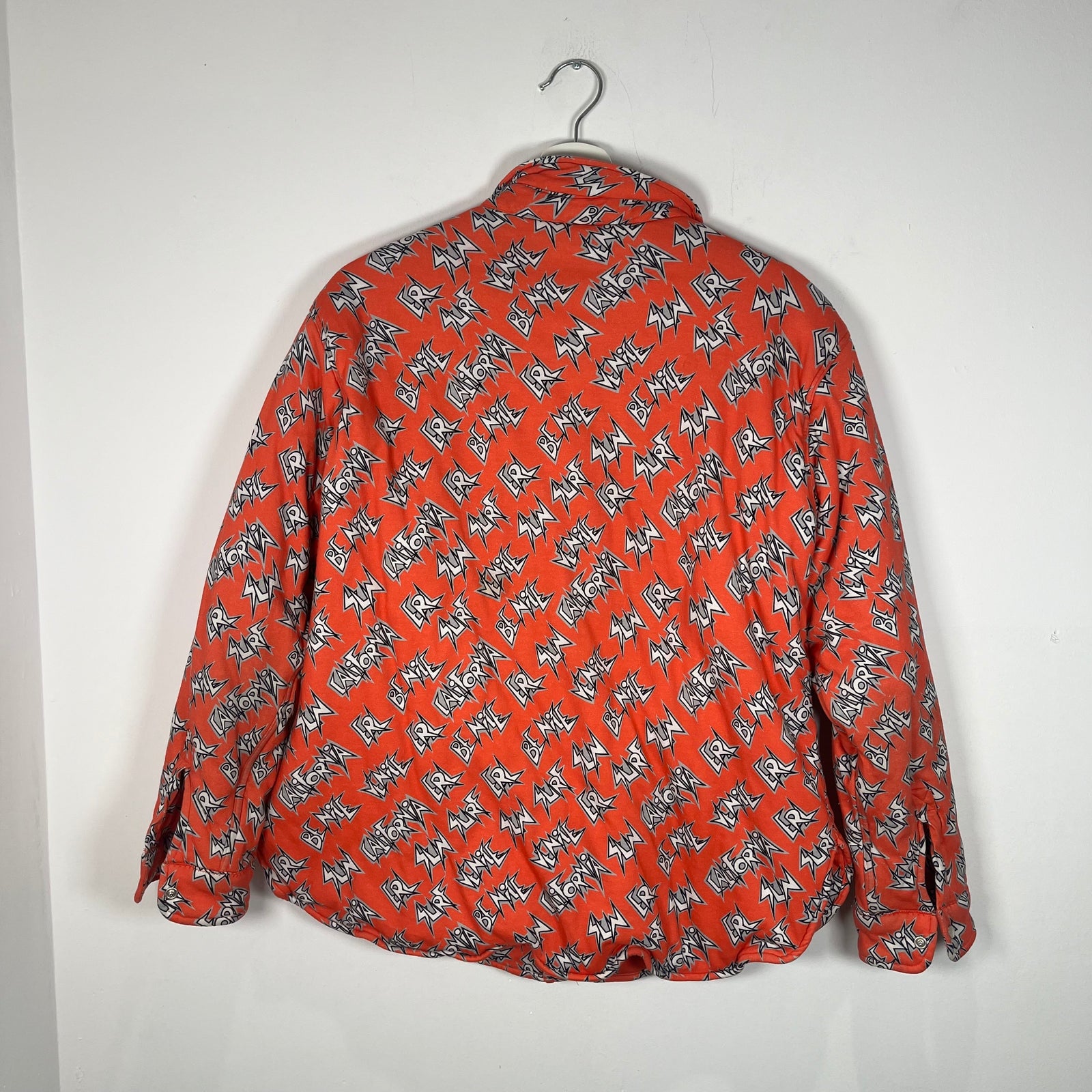ERL 'Be Nice' Orange Button up Jacket Size XXL