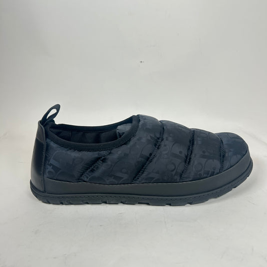 Dior Black/Black Oblique Nylon Puffer Slipper Size 44