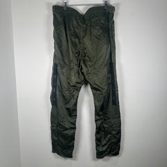 Stone Island Green Nylon Zipper Cargo Pants Size 36