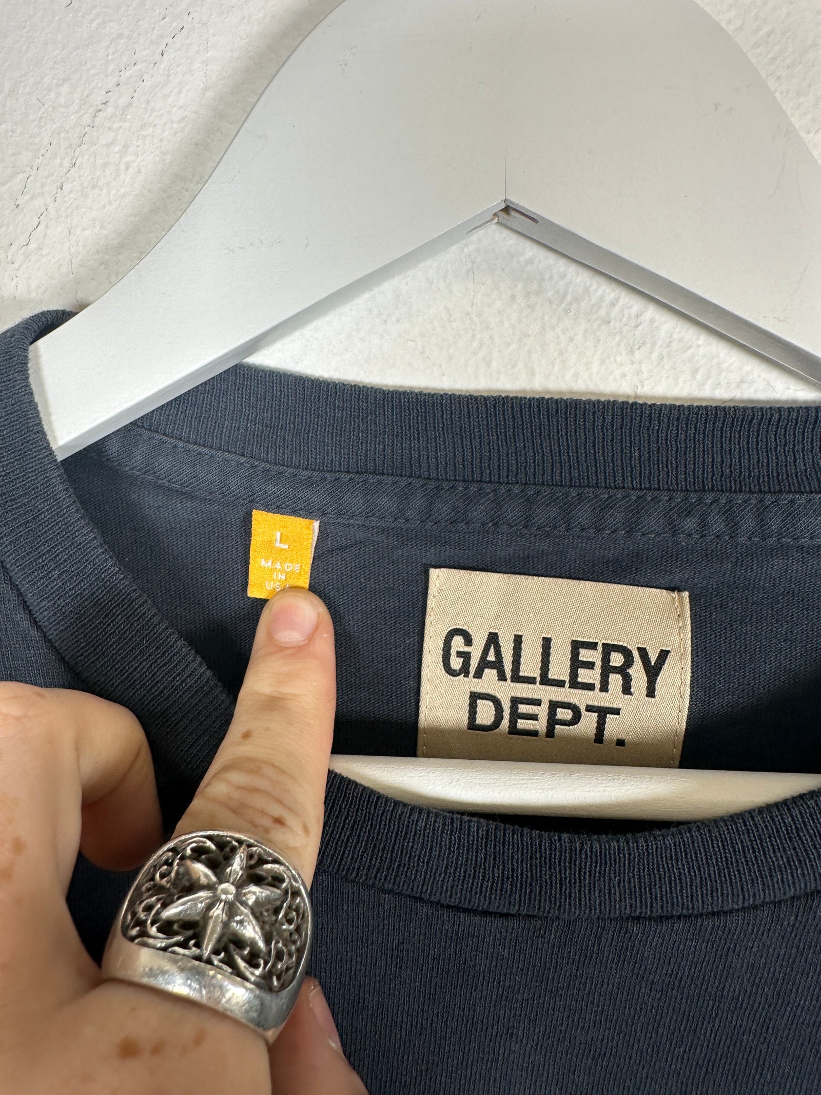 Gallery Dept. French Yellow Logo T-Shirt Size L