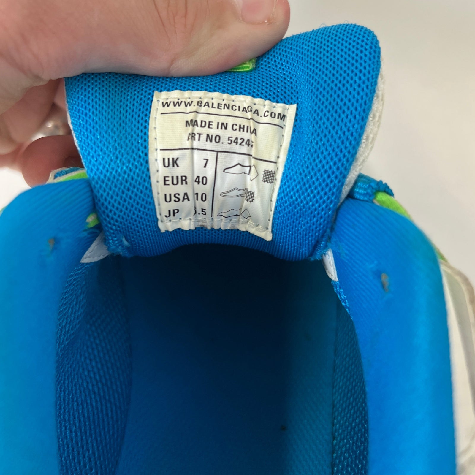 Balenciaga Tracks Blue & Green Size 40