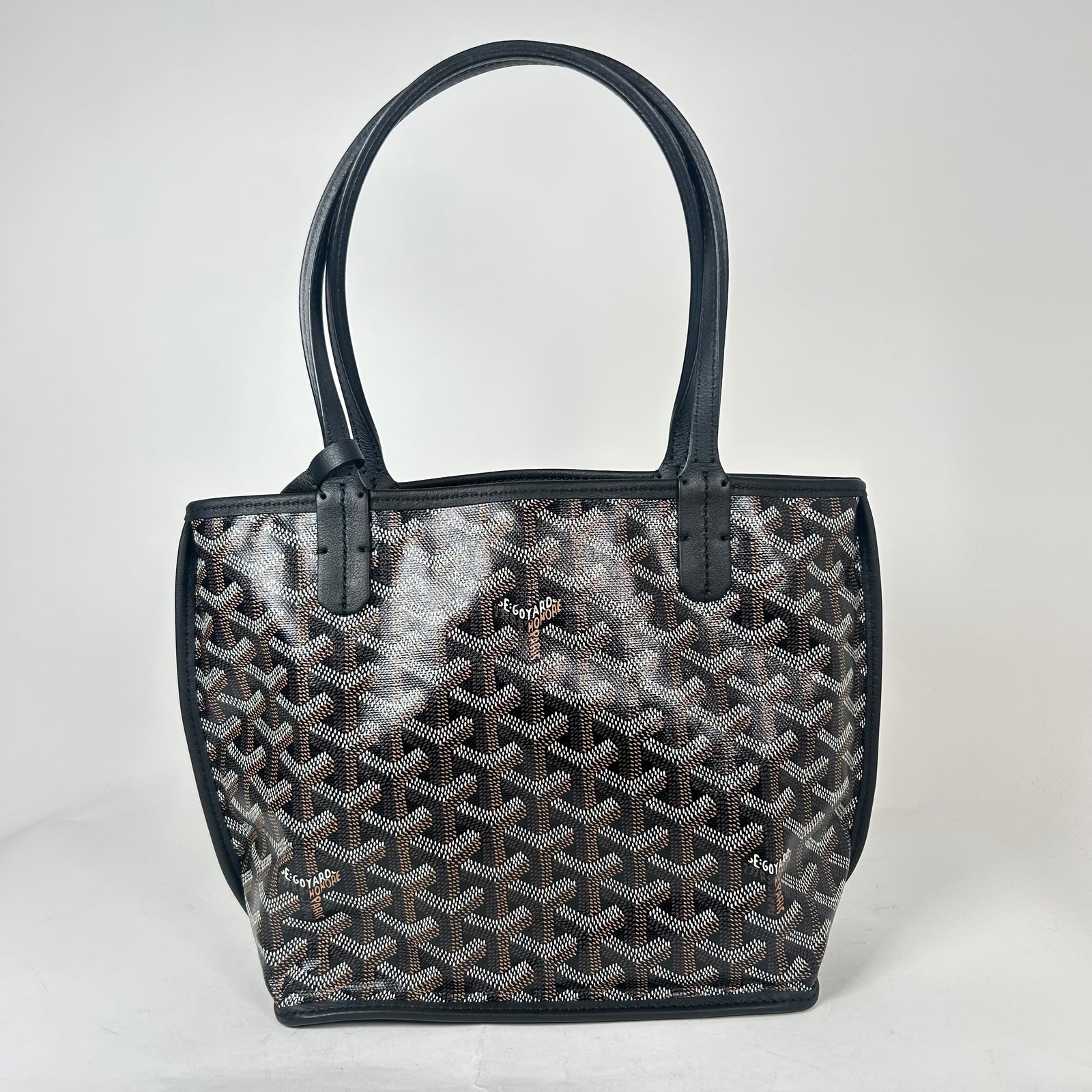 Goyard Black Reversible Mini Anjou Tote Bag