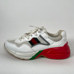 Gucci White Web Rhyton Sneaker Size GG 12