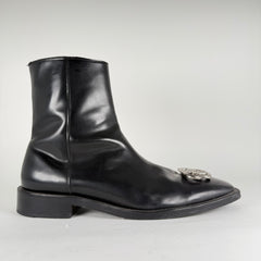 Balenciaga Rim BB Icon Leather Ankle Boots Size 43