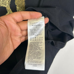 Alexander McQueen Black/Gold Embellished Skull T-Shirt Size S