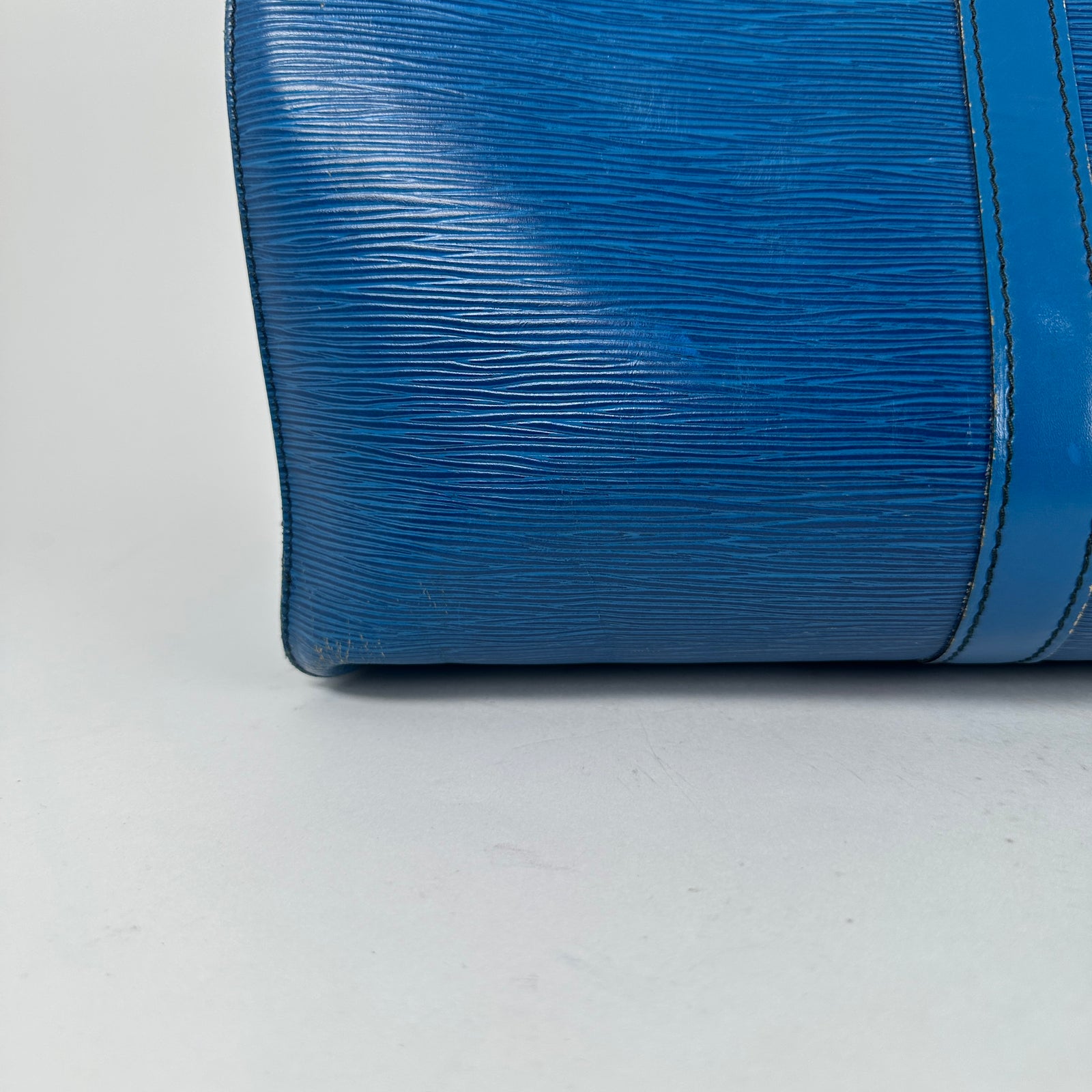 Louis Vuitton Blue Epi Leather Duffle Keepall Size 45