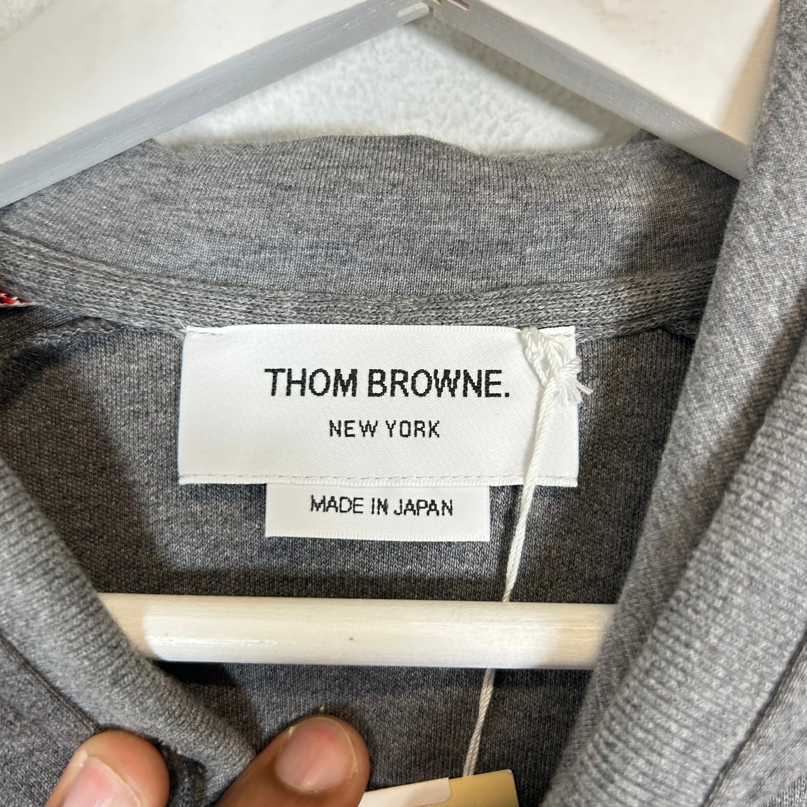 Thom Browne Dark Grey RWB Striped Hoodie Size 4