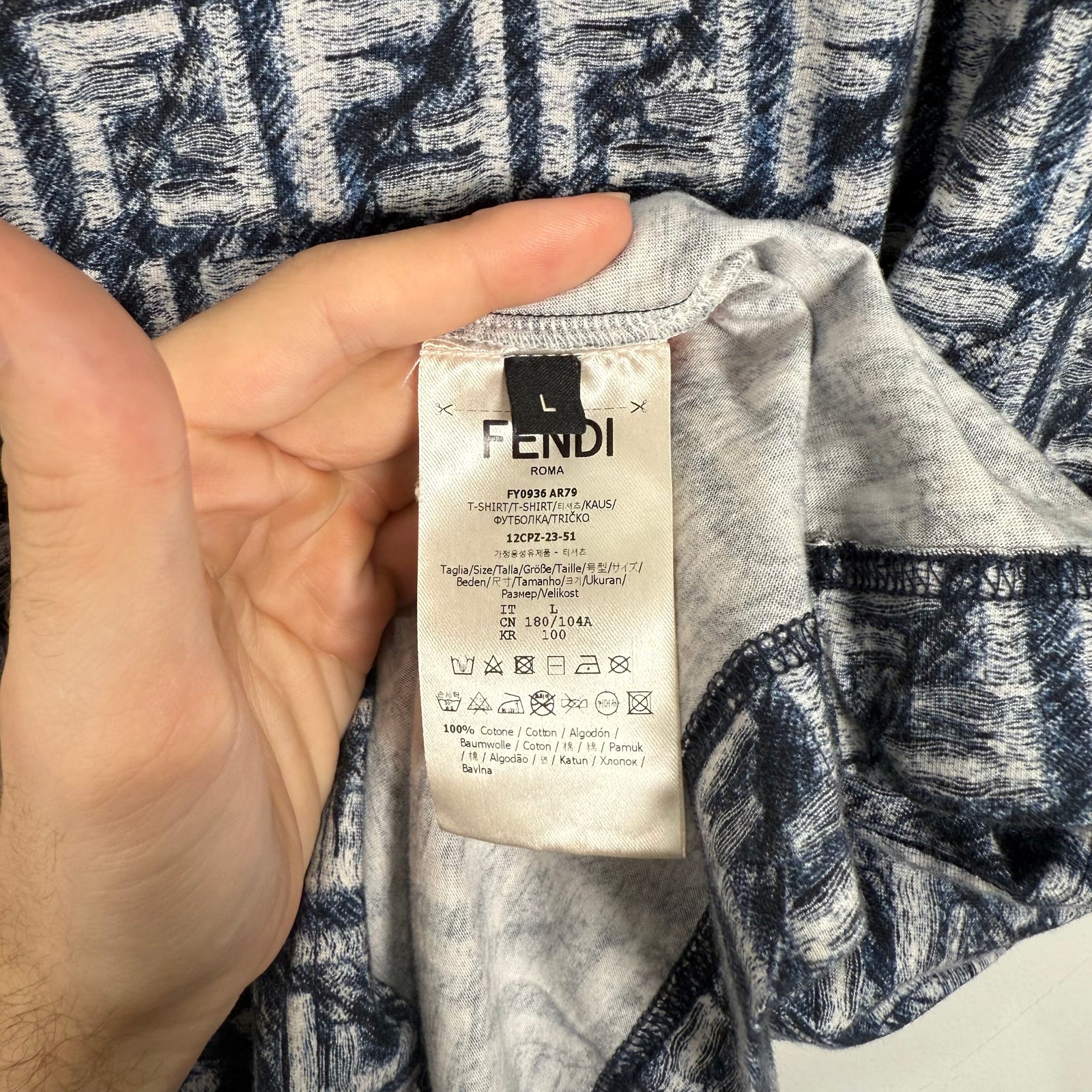 Fendi Monogran FF Blue T-Shirt