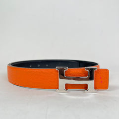 Hermes Orange Togo Constance Reversible 32MM H Belt