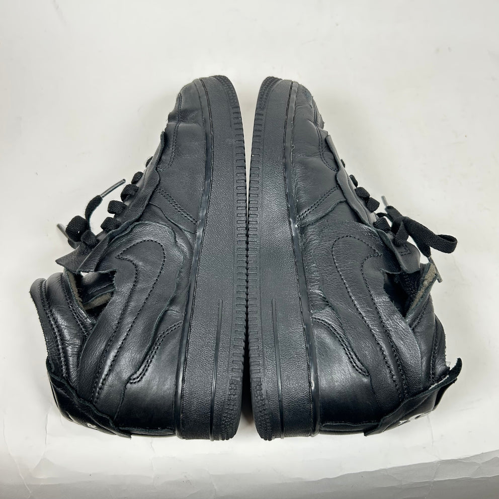 CDG x Nike Black Mid Air Force 1 Size 7
