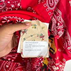 Readymade Red Bandana Longsleeve 'Sleeping Shirt' Size 4