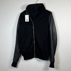 Rick Owens Black Leather Mountain Hoodie
