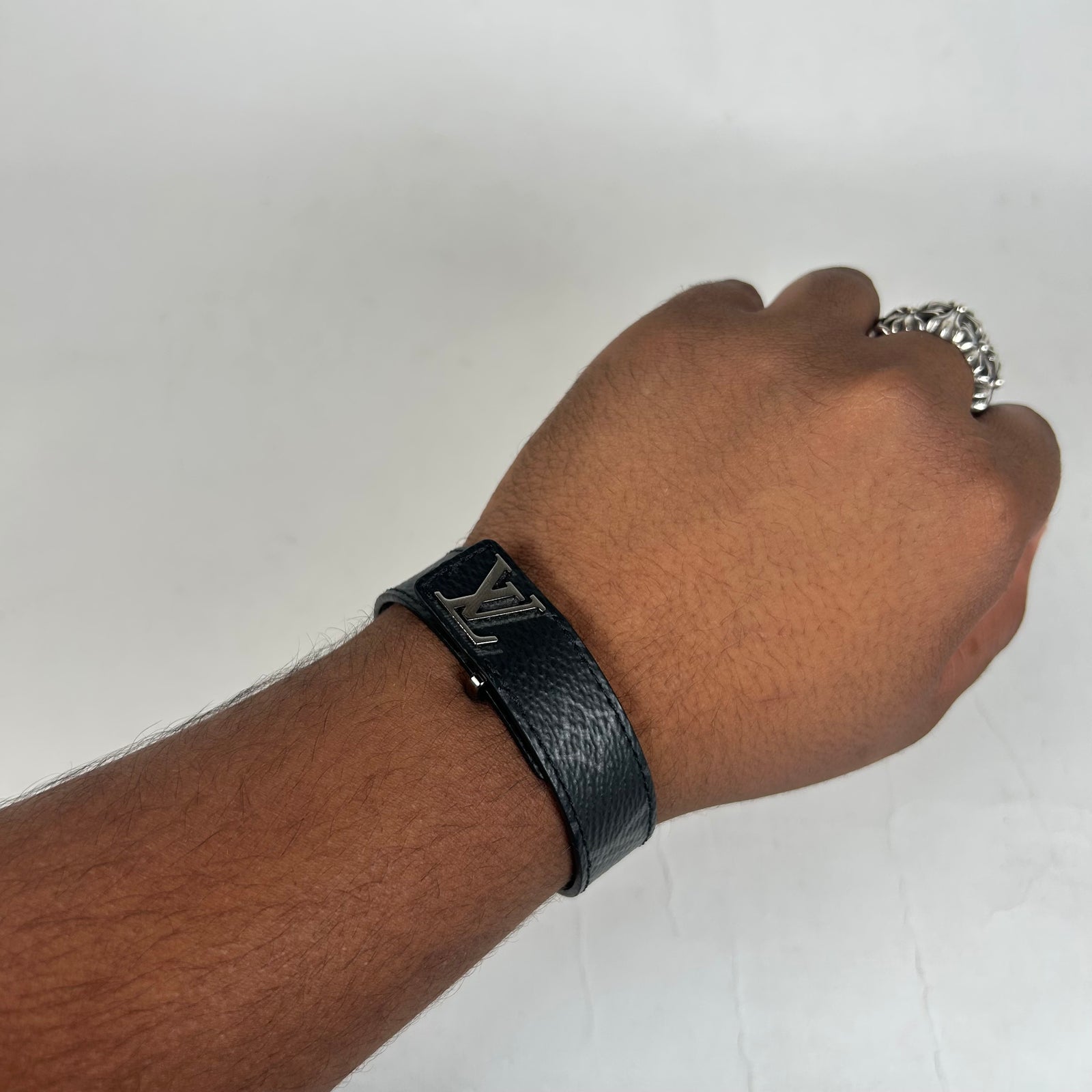 Louis Vuitton Black Monogram Slim Bracelet