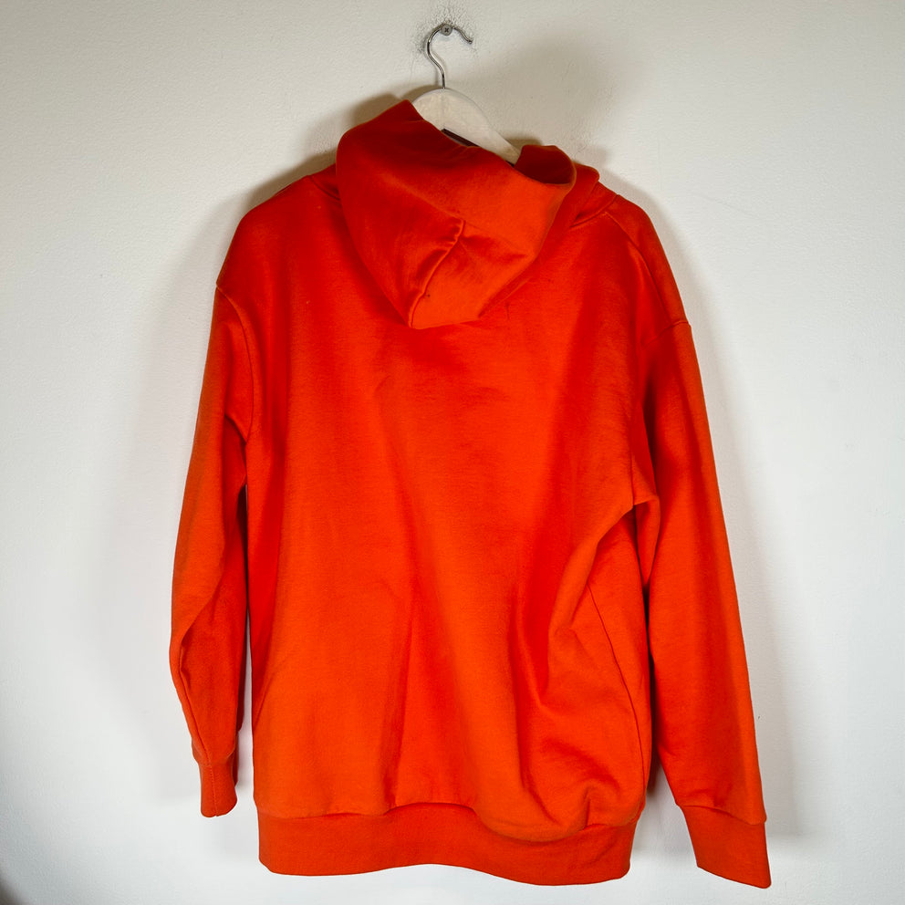 Sp5der Orange Rhinestone Hoodie Size M
