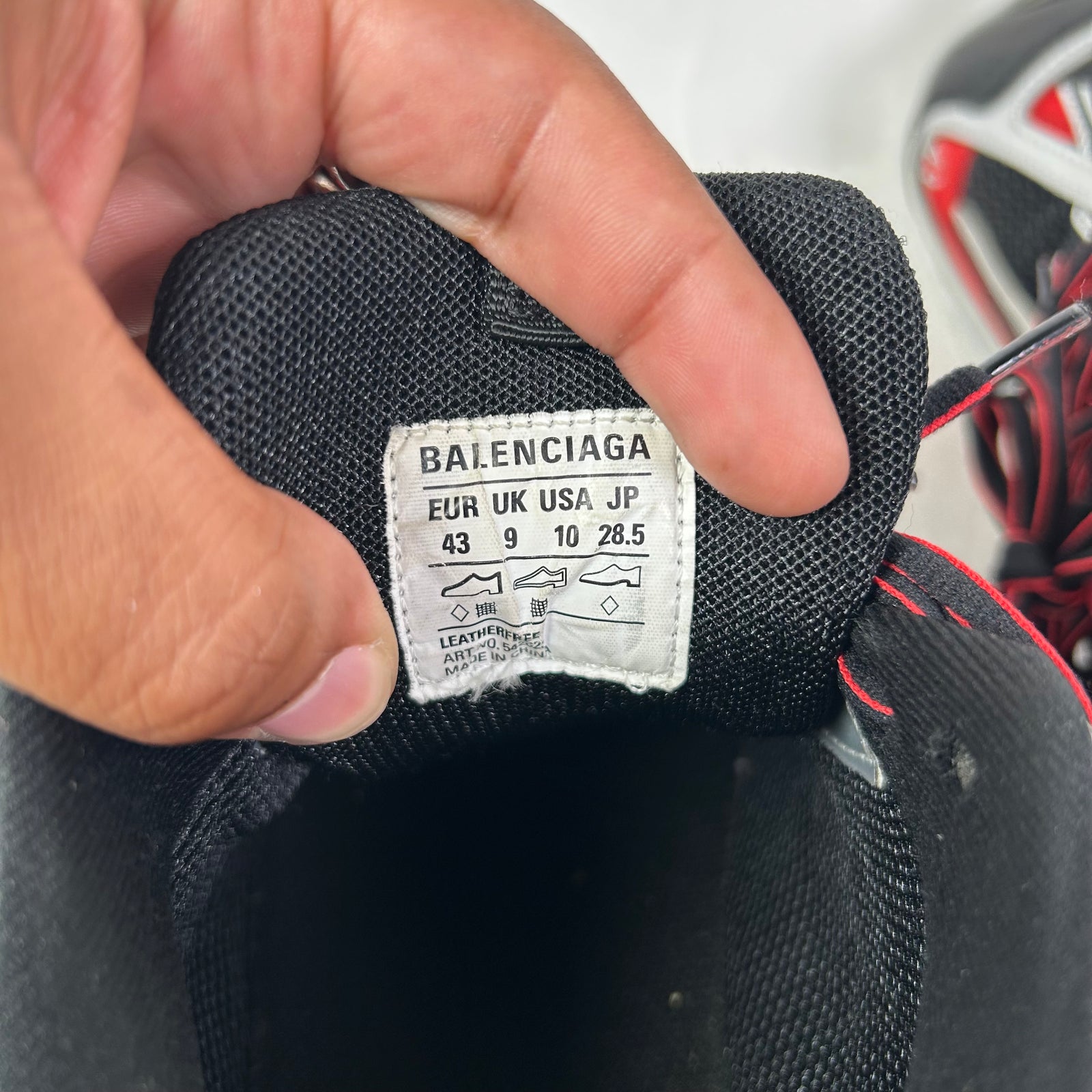 Balenciaga Black/Silver Track Low-Top Sneakers