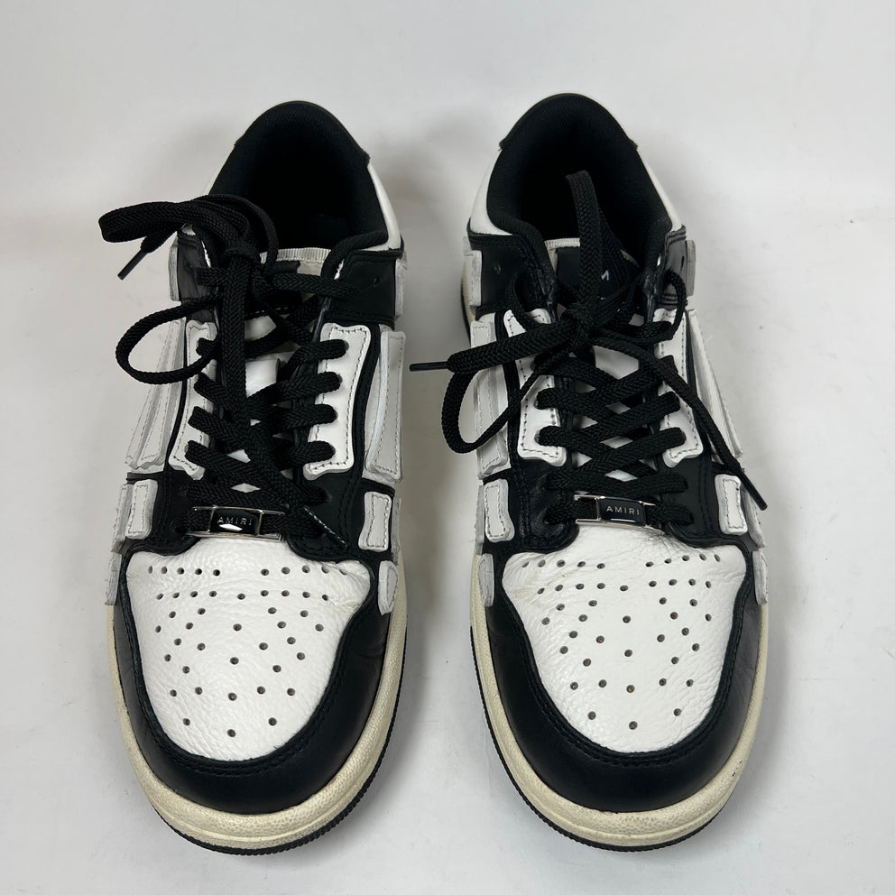 Amiri Black/White Skel Low Top Sneaker Size 41
