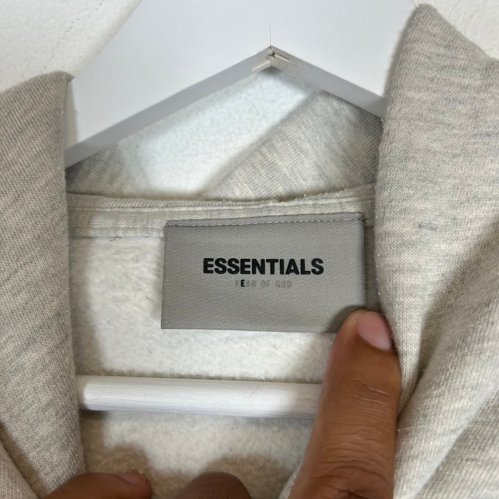Essentials Heather Grey Hoodie Size S