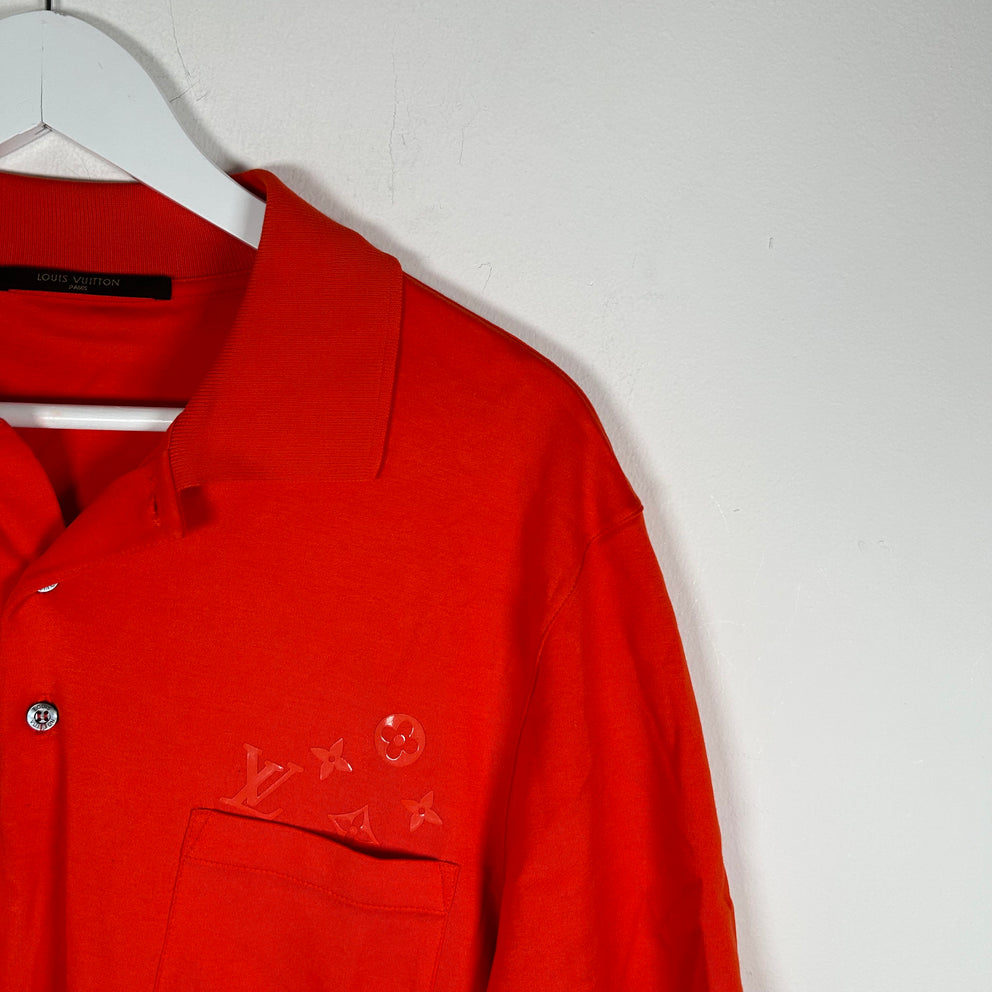 Louis Vutton Orange Logo Polo Size XL